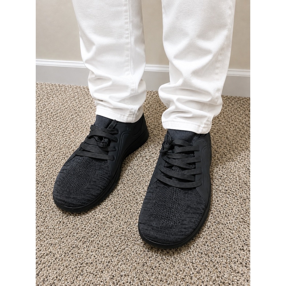 Relxfeet Mens‎ Minimalist Barefoot Shoes Dark Gray Knit Wide Toe Box Size 10.5